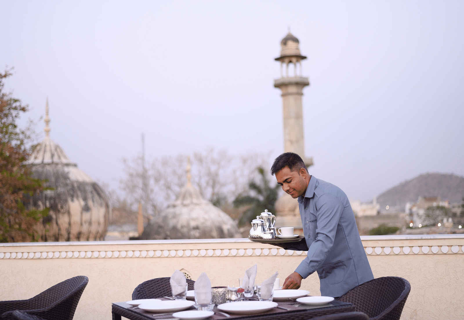 Views from Amer Sky Rooftop Restaurant - Surya Haveli Jaipur