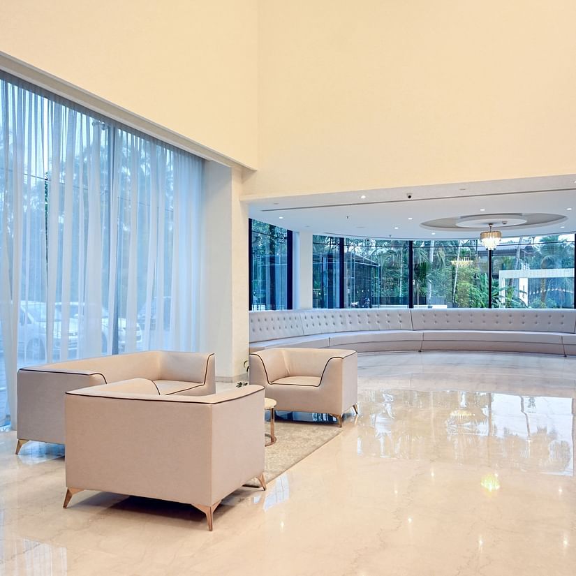 sofa seats at the lobby area