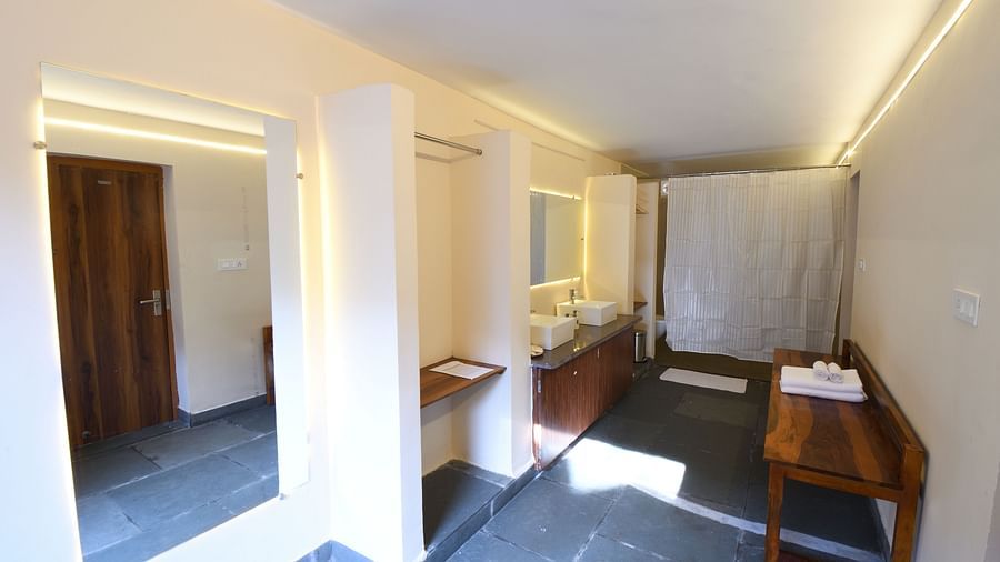 Clarks Safari Jawai - the view of the bathroom cottage with plunge pool 2