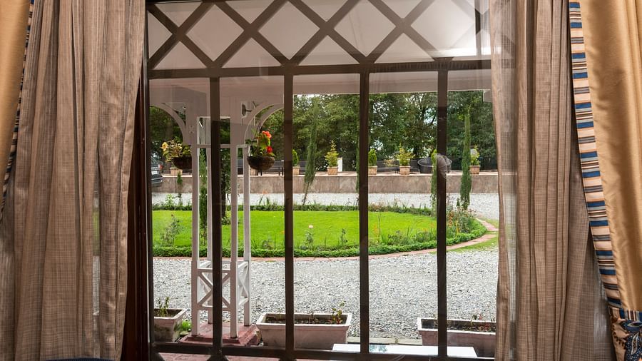 view from the window from the Deluxe Room at The Claridges Nabha Residence