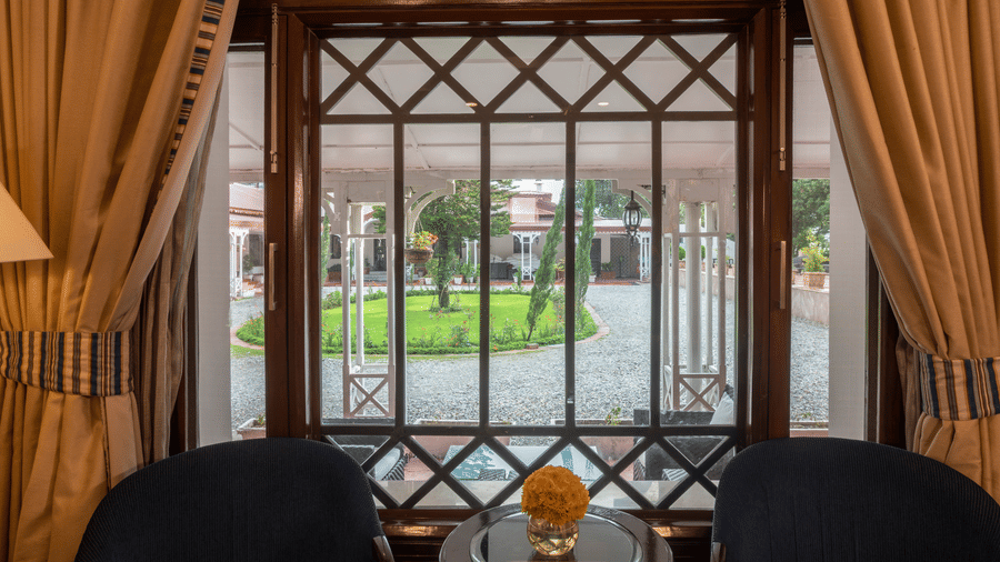 an image showcasing the view outside the window at The Claridges Nabha Residence