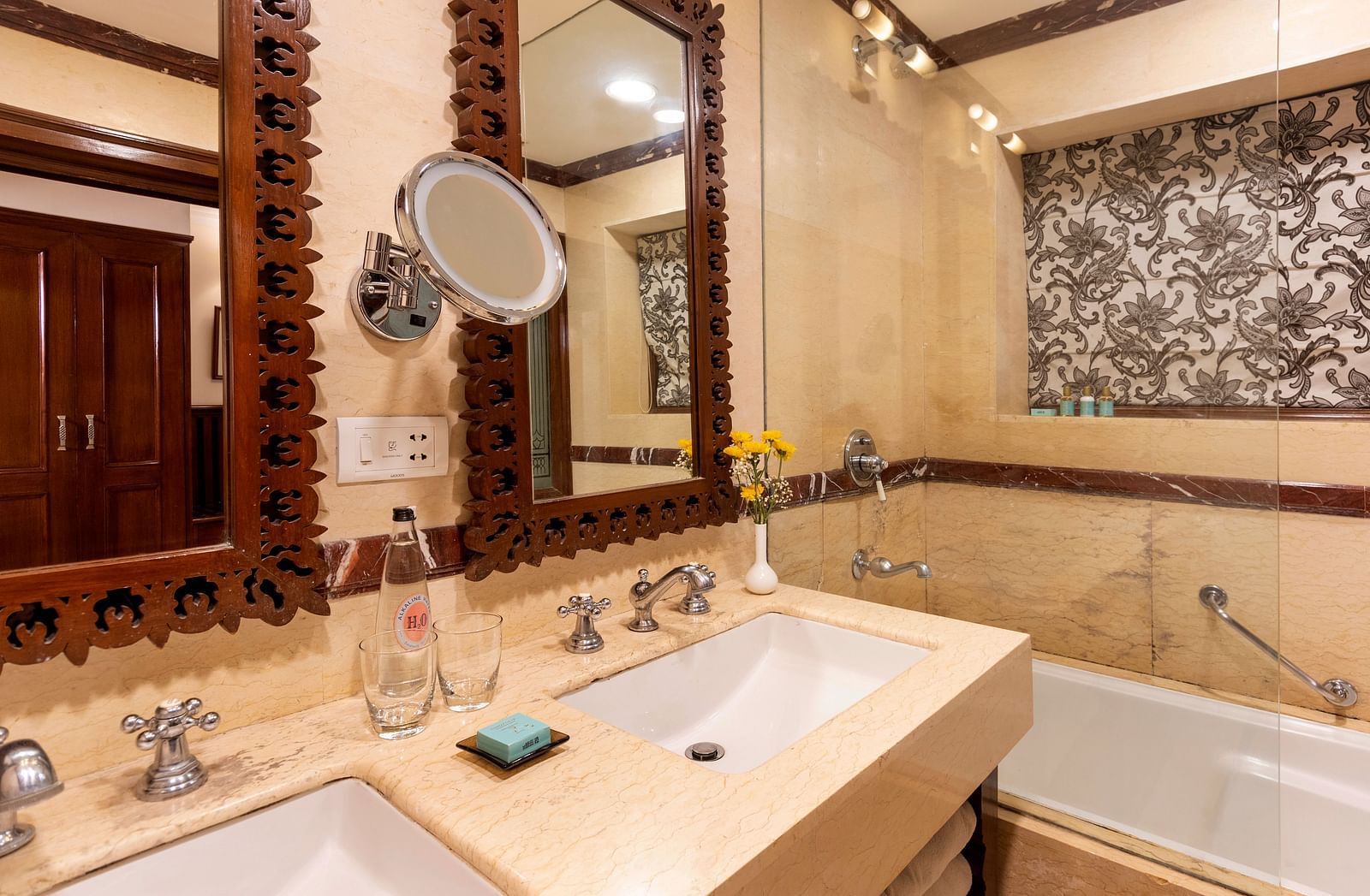 image of a well apponted bathroom at Club Rooms at The Claridges Nabha Residence