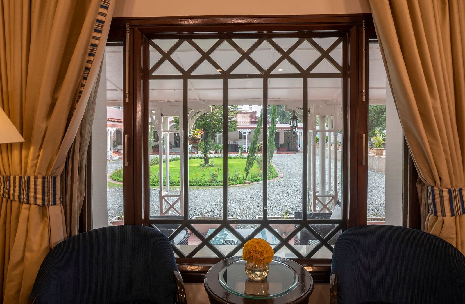 an image showcasing the view outside the window at The Claridges Nabha Residence
