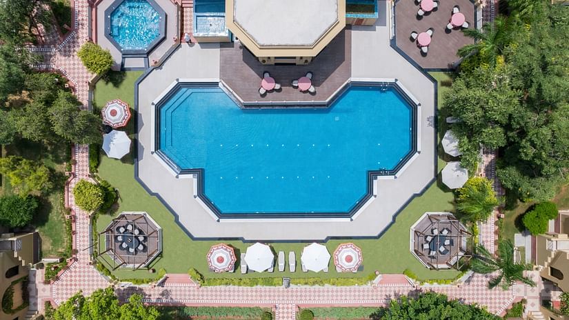 aerial view of the Swimming Pool at Heritage village resort & spa, Manesar
