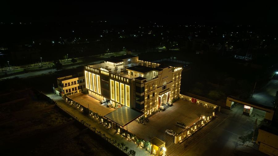 Exterior View of Clarks Inn Hotel at night
