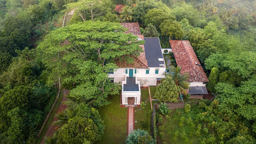 Top view of a stunning villa surrounded by lush greenery with a winding pathway leading to it - Heavensa Villas and Suites by the Clarks, Galle