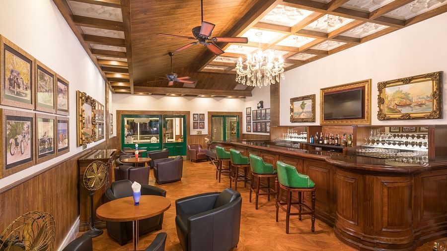 indoor seating space at the bar - Mayfair Himalayan Spa Resort Kalimpong 1
