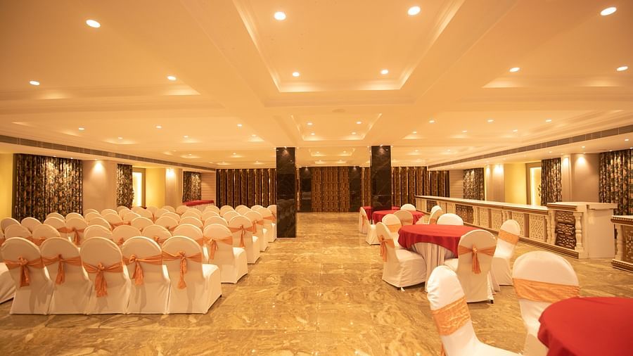 Seating arrangements inside the Celebration hall - The Cindrella Hotel, Siliguri