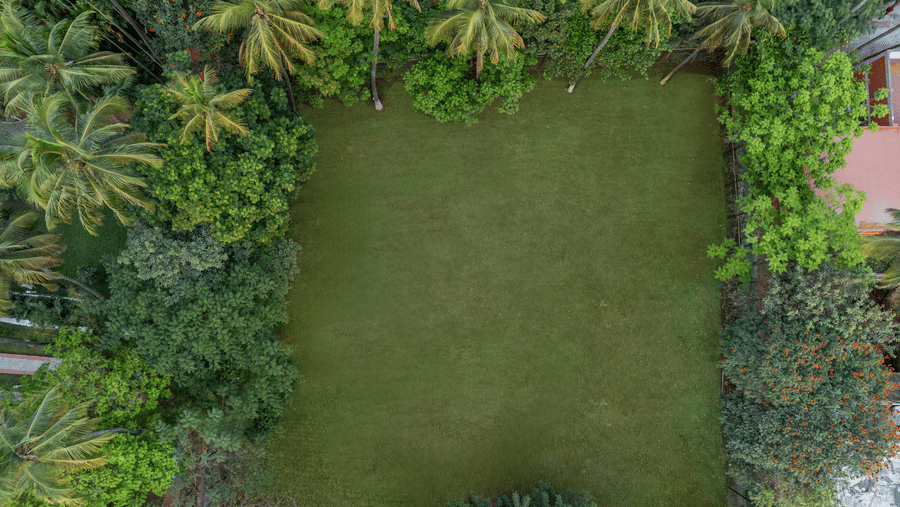 Aerial view of a green lawn - Mango Hill Resort, Coimbatore
