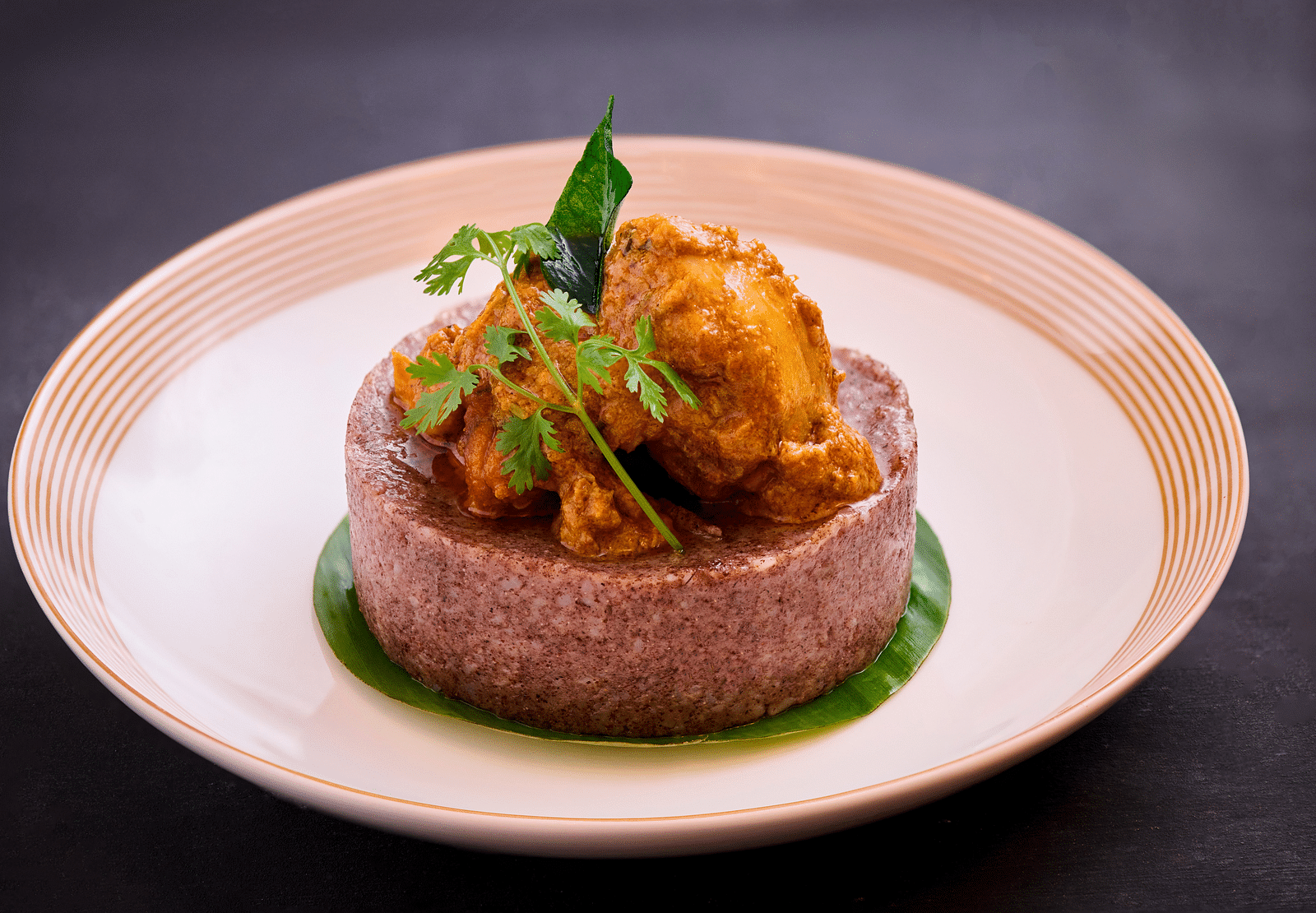A lavish meal prepared and placed on a plate.