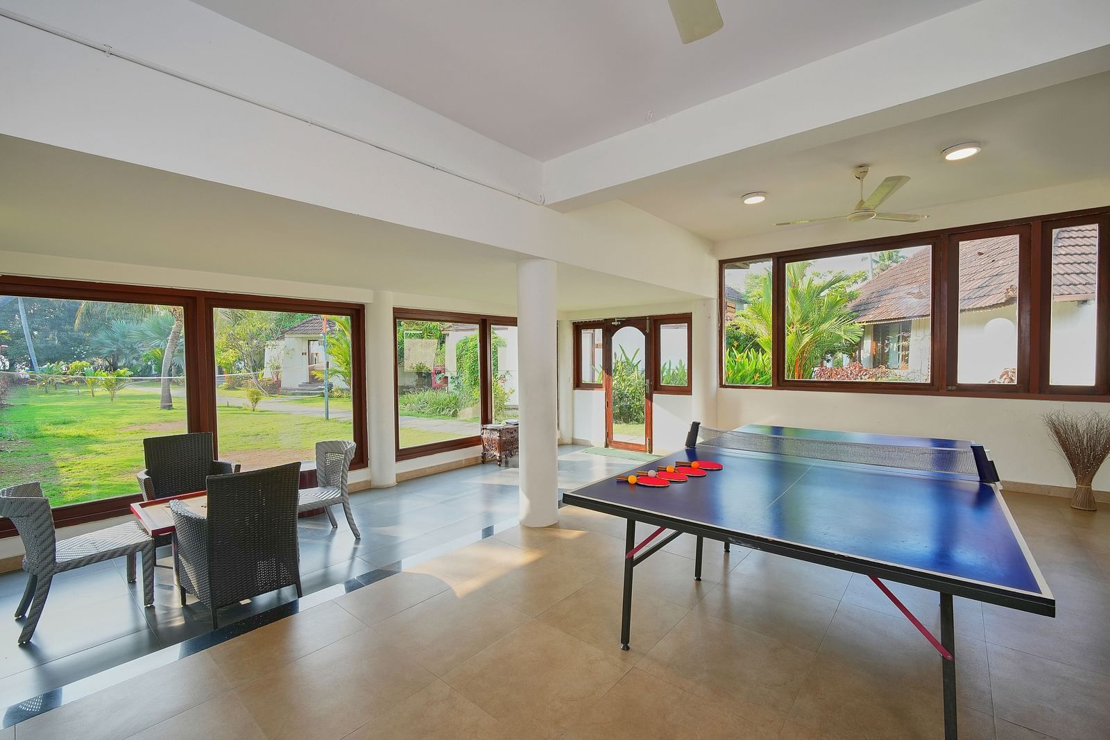 an image of table tennis and indoor games - Rhythm Kumarakom