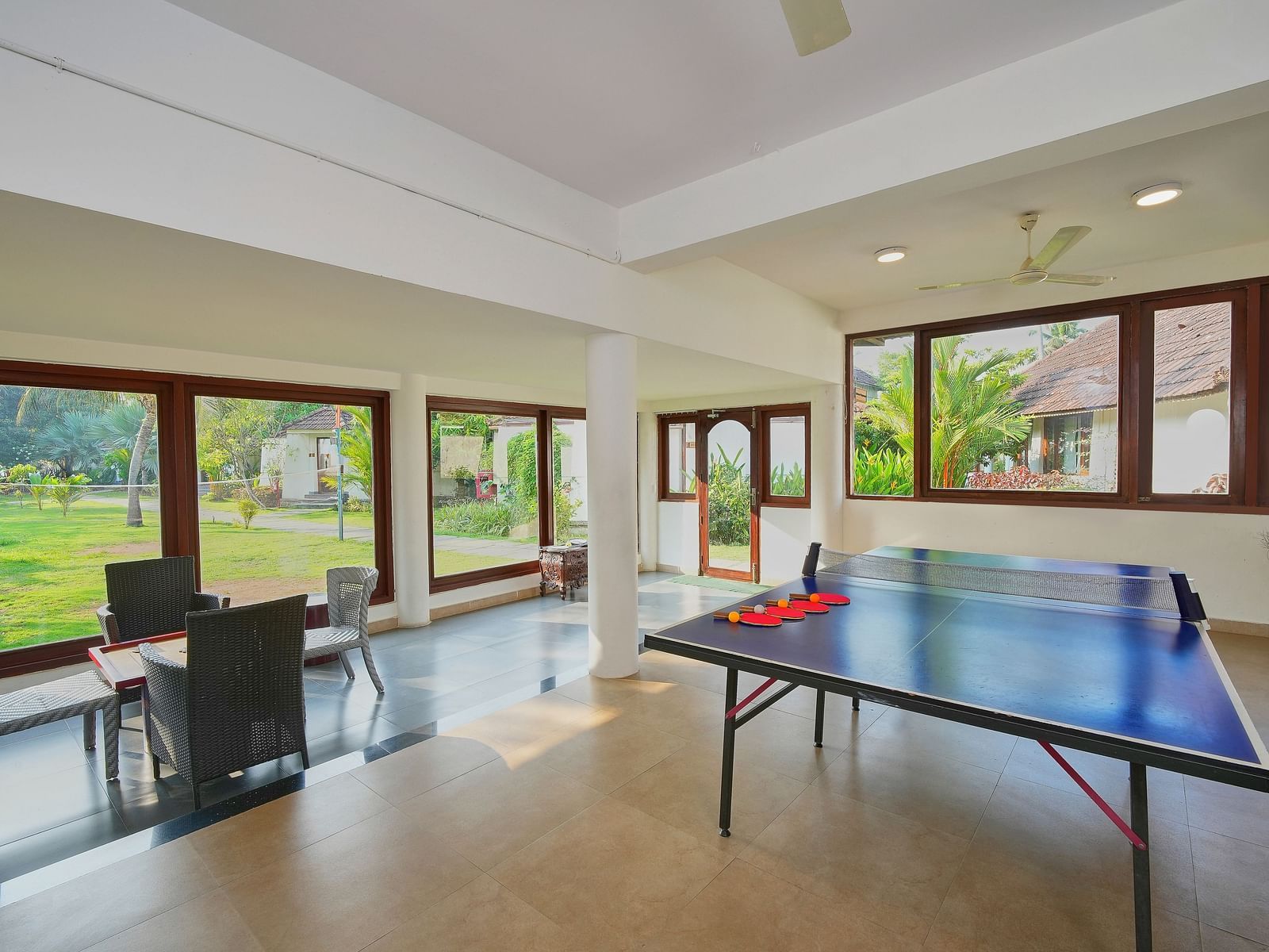 an image of table tennis and indoor games - Rhythm Kumarakom