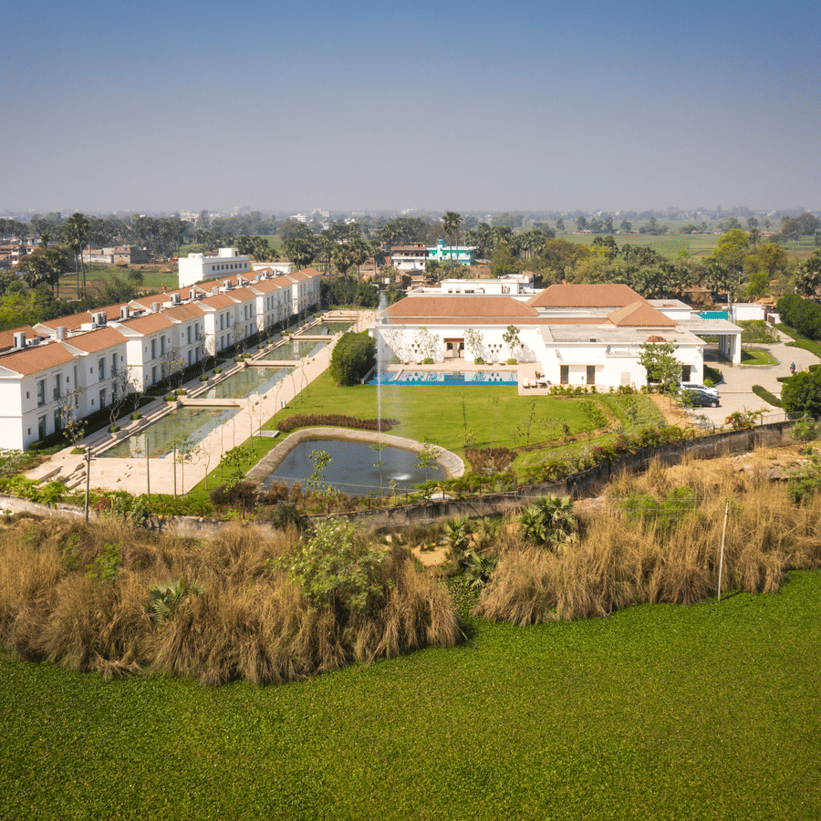 Full view of Marasa Bodhgaya Hotel close to Mahabodhi Temple 