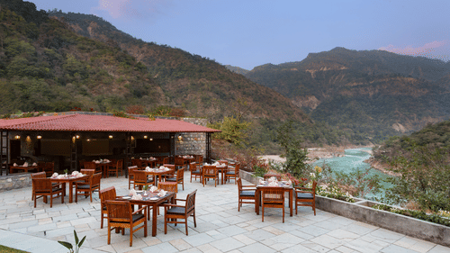 Aloha On the Ganges Rishikesh outdoor restaurant 1