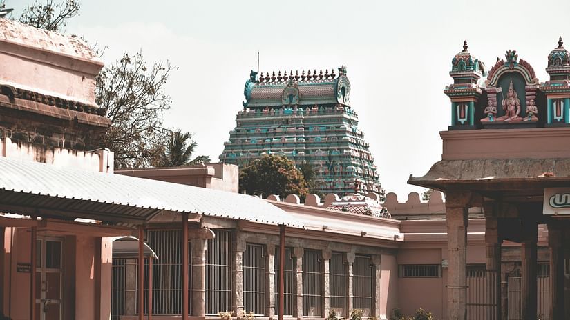 A temple in South India with towering gopurams