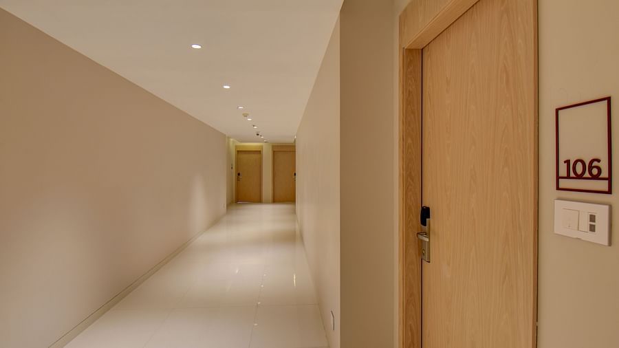 Lobby of  a hotel with doors and warm lighting |  - The SSK Solitaire Boutique Hotel & Spa, Gangapur Road - Nashik