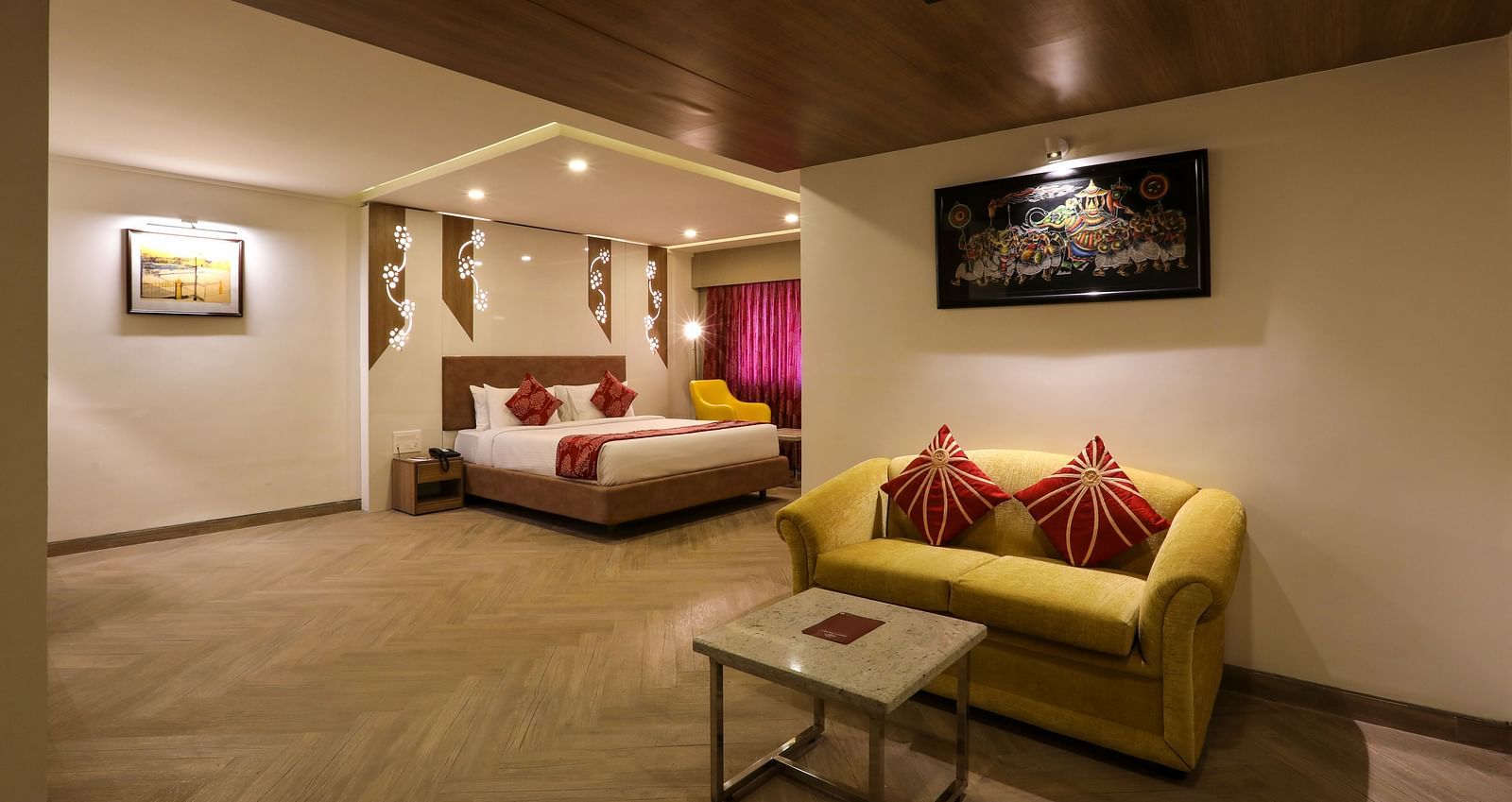 Hotel suite with separate living area and modern furniture | Mango Hill Central, Chennai