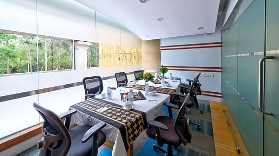 Conference room at our hotel in Whitefield