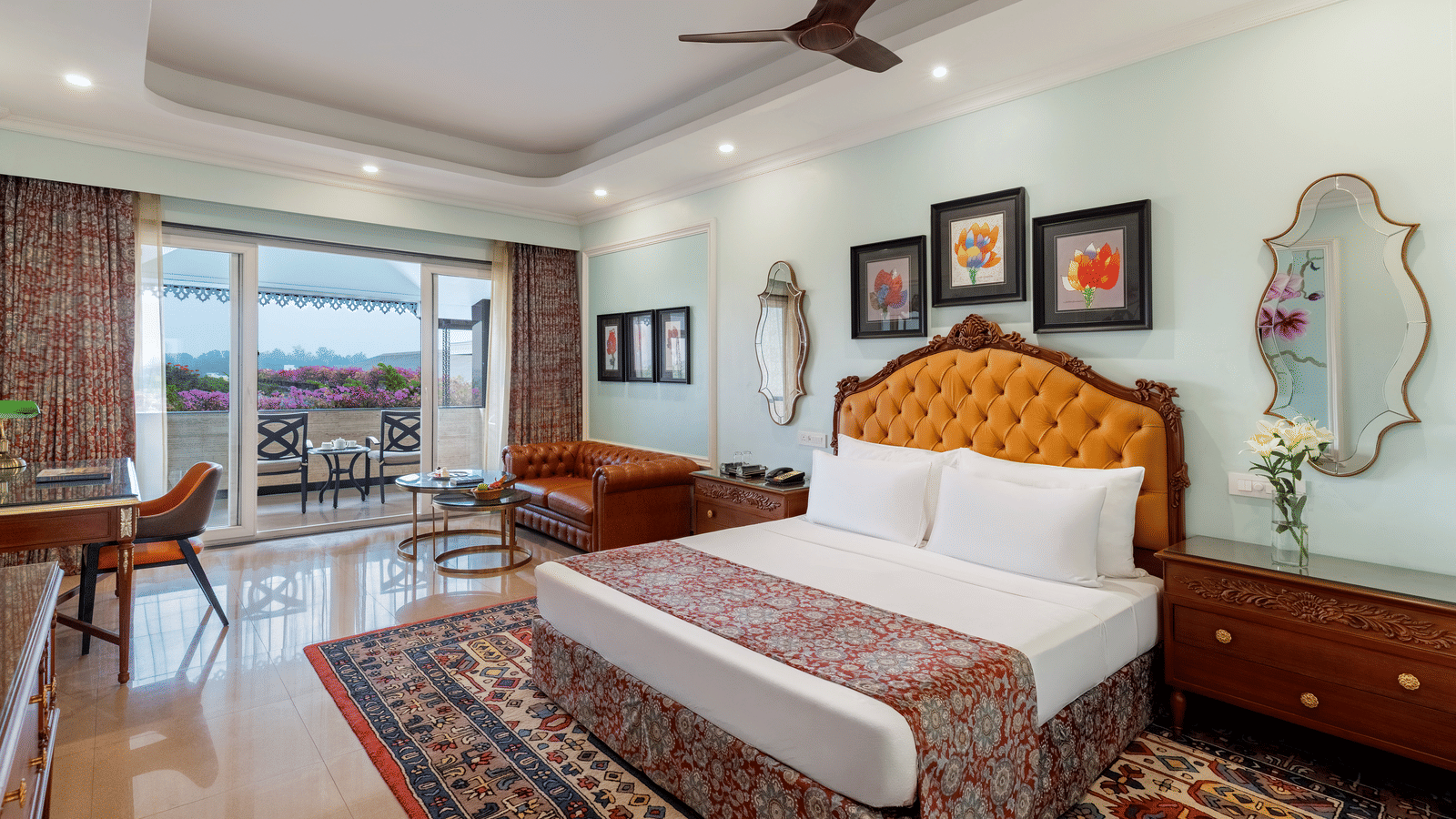 Premium Room bedroom with balcony view at Mayfair Oasis Resort, Jharsuguda