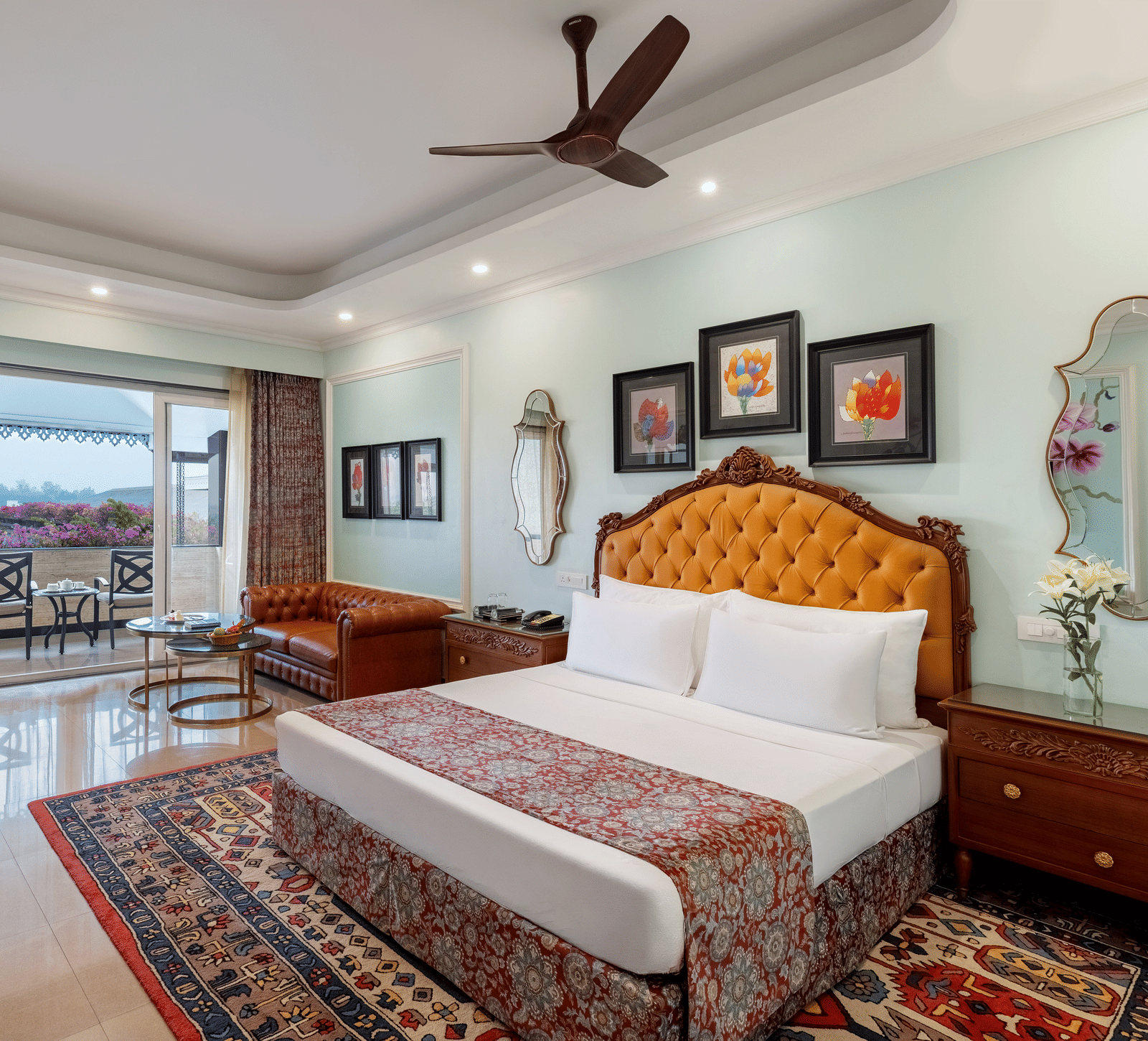 Premium Room bedroom with balcony view at Mayfair Oasis Resort, Jharsuguda