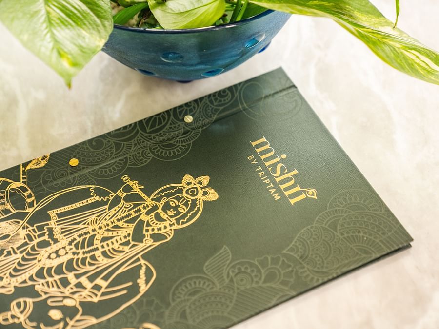 menu of Mishri, the restaurant at Triptam Hotel, Vrindavan