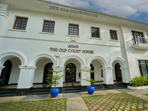 facade image of the old court house by abad, fort kochi