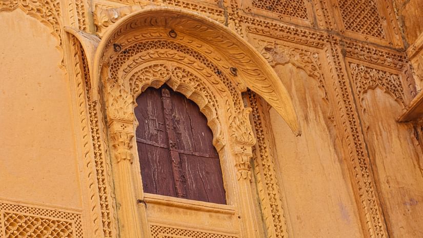 Design of a haveli window back then in Rajasthan