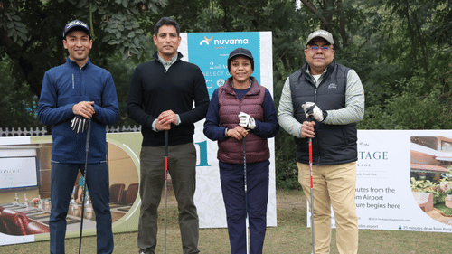 An image of a few people gathered at the golf course on the game day - Heritage Village Resorts & Spa