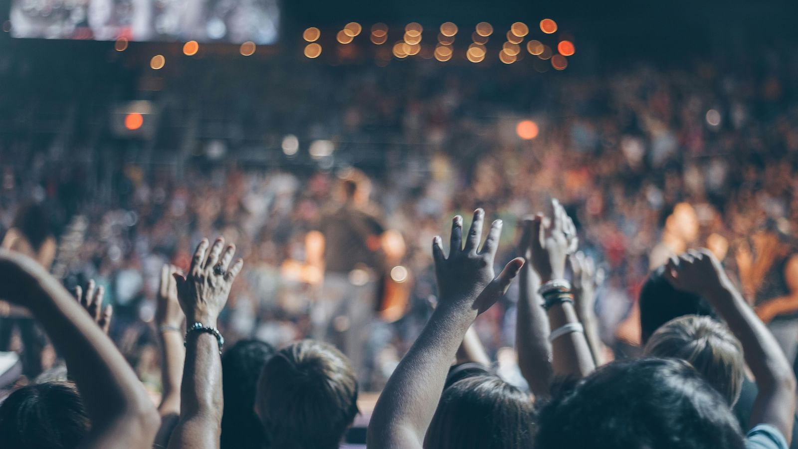 People dancing at a concert