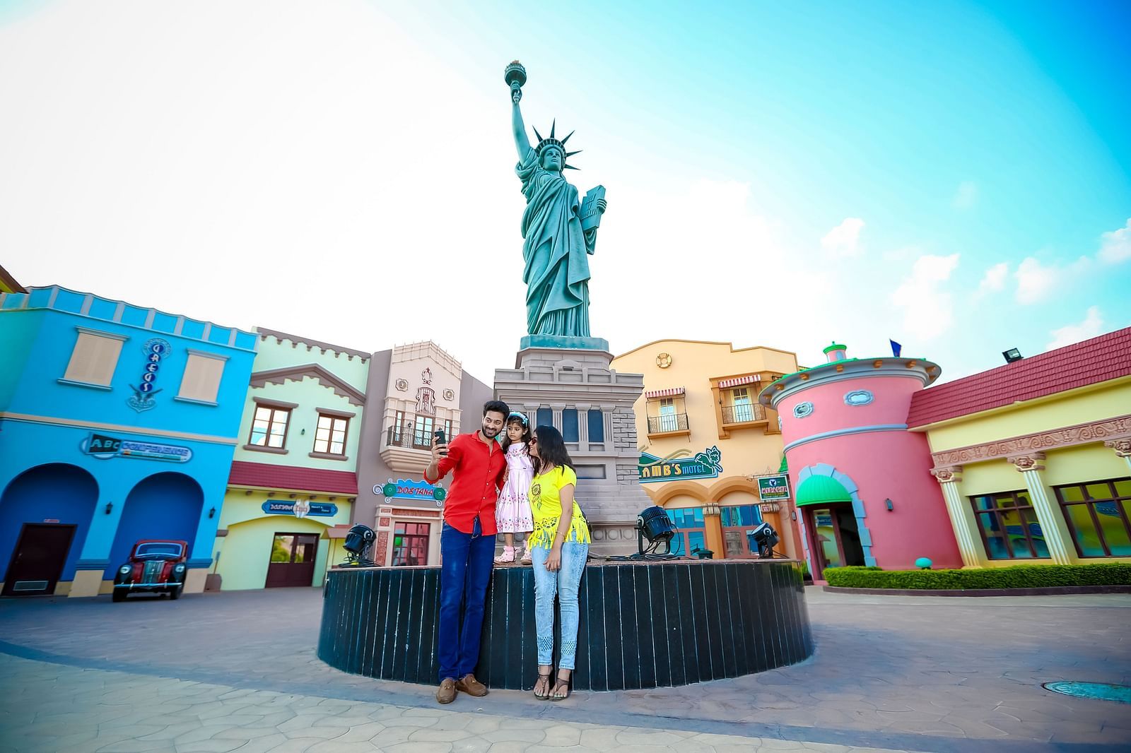 Statue of liberty a tourist attraction at Ramoji film city