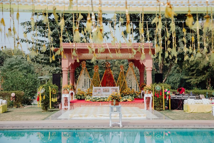 Haldi Decor - Divya X DInesh-Luxury Destination Wedding Resort in Jaipur 1
