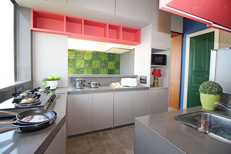 well-equipped kitchen at theory9 khar