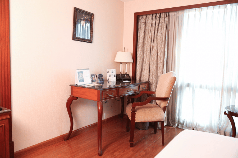 Work desk and chair at hablis twin rooms at Hablis Hotel, Chennai