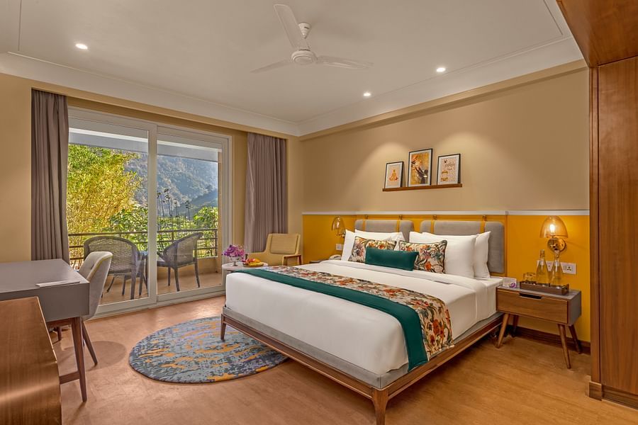 Interiors of the two bedroom royal apartment at our hotel in Rishikesh