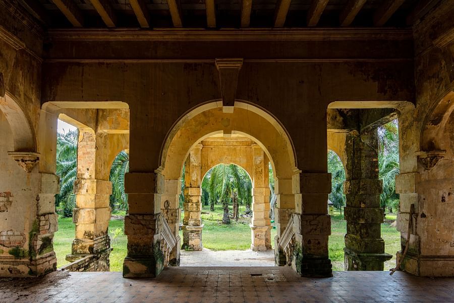 A passageway leading out into the forest