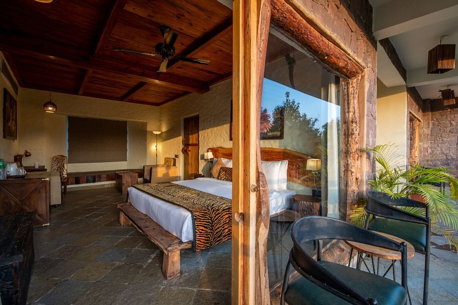 view of the bed from outside 