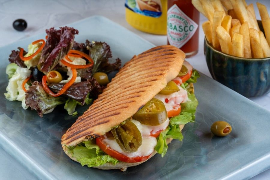 Cheese, Tomato, Lettuce & Jalapeno Panini