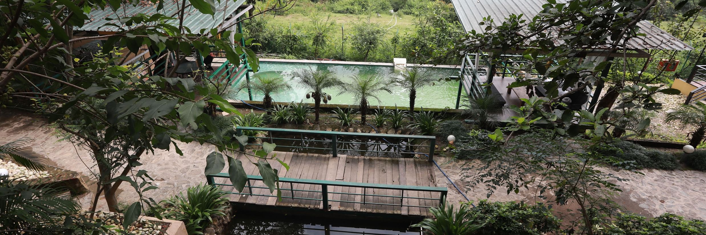 bird's eye view of the pool area at The Sal Woods Forest Resort & Spa