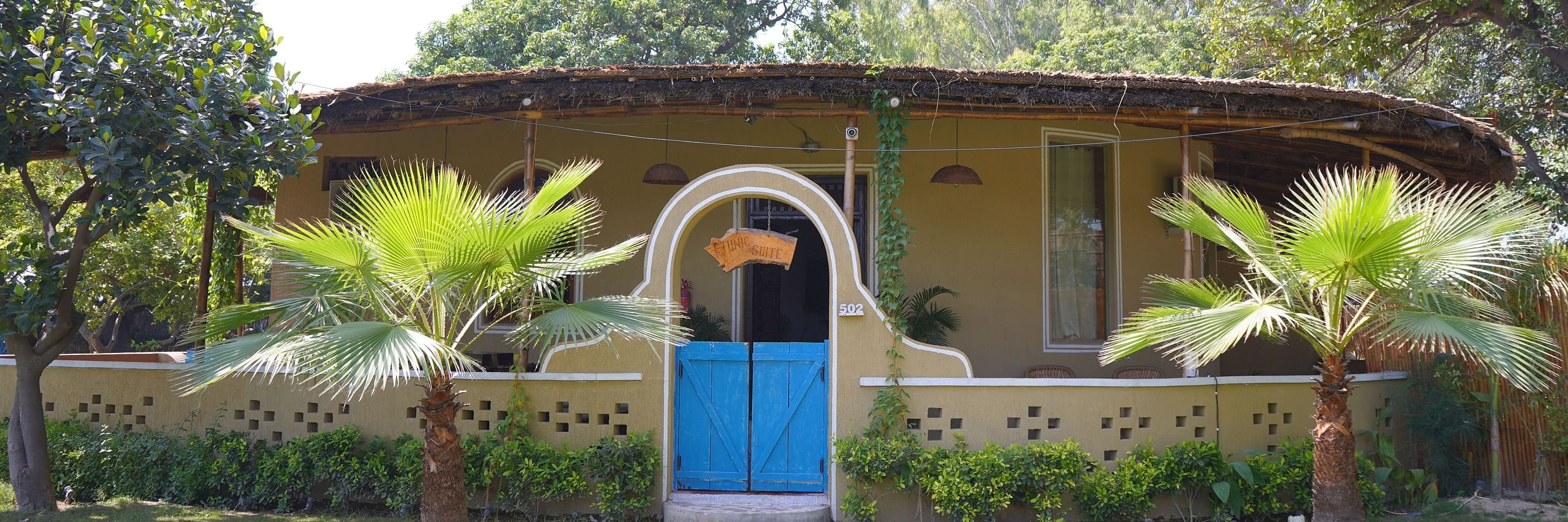 Exterior view of ethnic room  at Themis Mudhouse Nature Retreat Resort