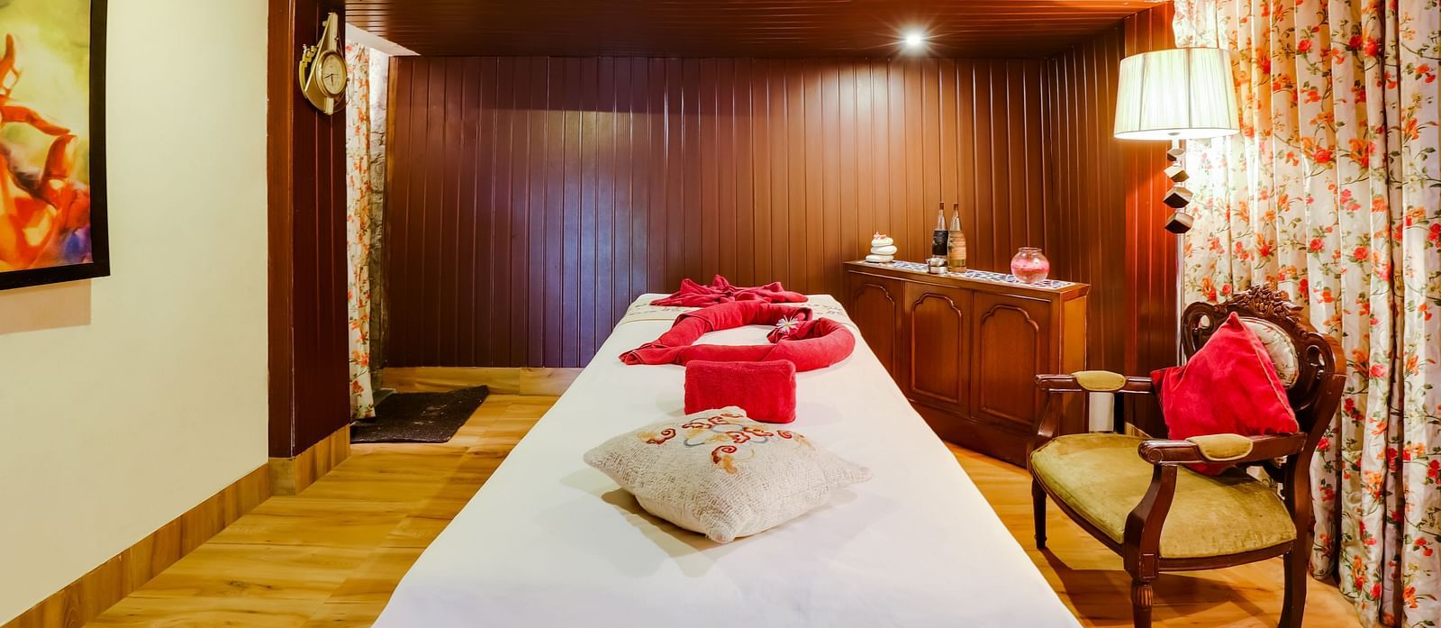 Interiors of the spa at Summit Barsana Resort & Spa, Kalimpong
