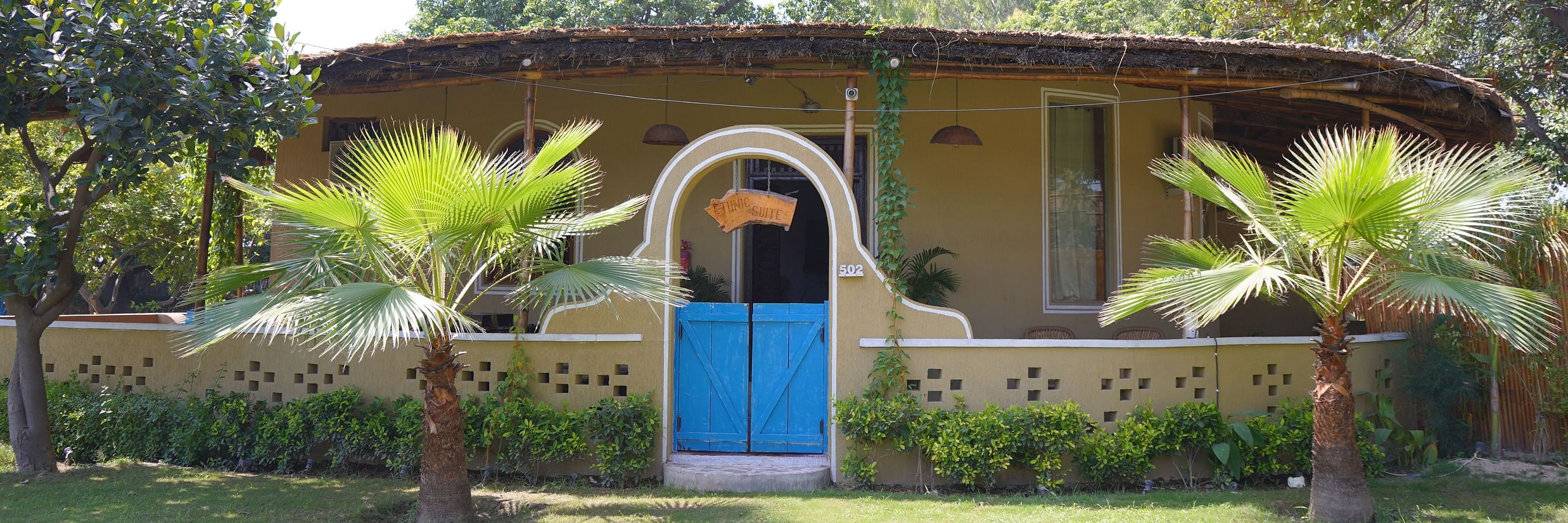 Exterior view of ethnic room  at Themis Mudhouse Nature Retreat Resort