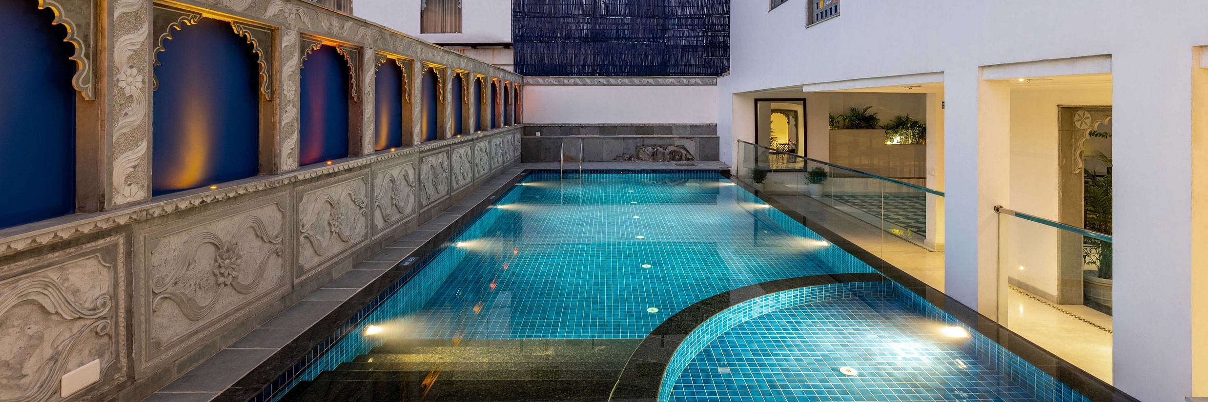 Swimming pool at Maan Vilas by Stone Wood, Udaipur