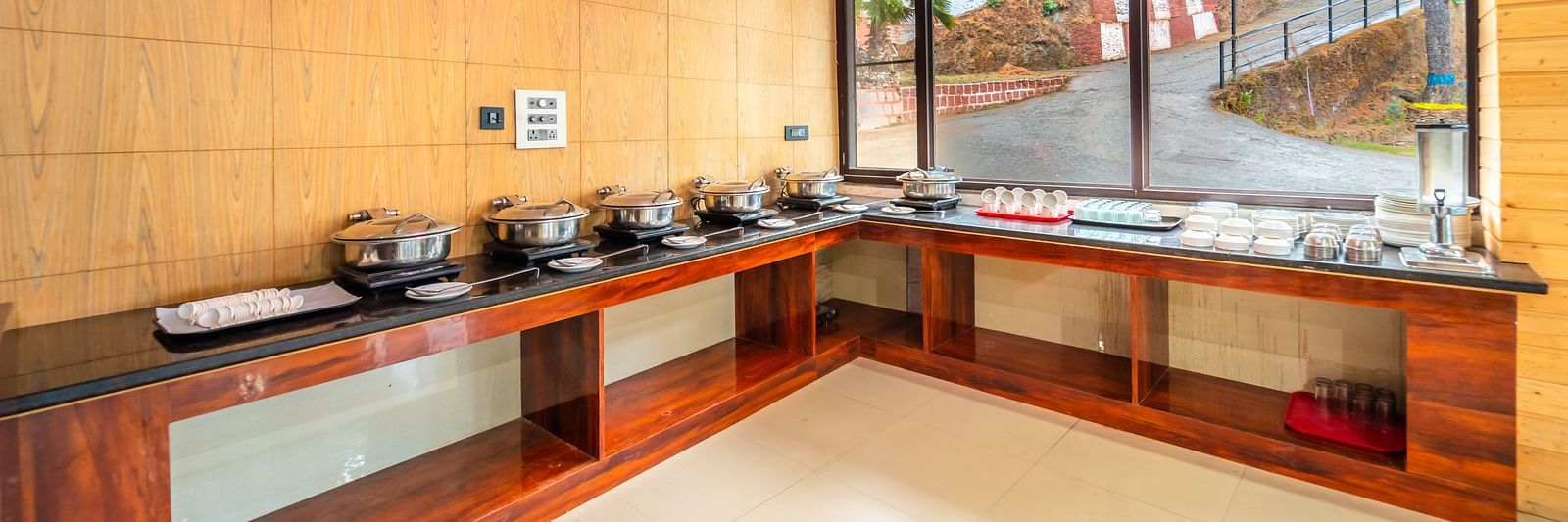 buffet set up at Flutter Hotels & Resorts