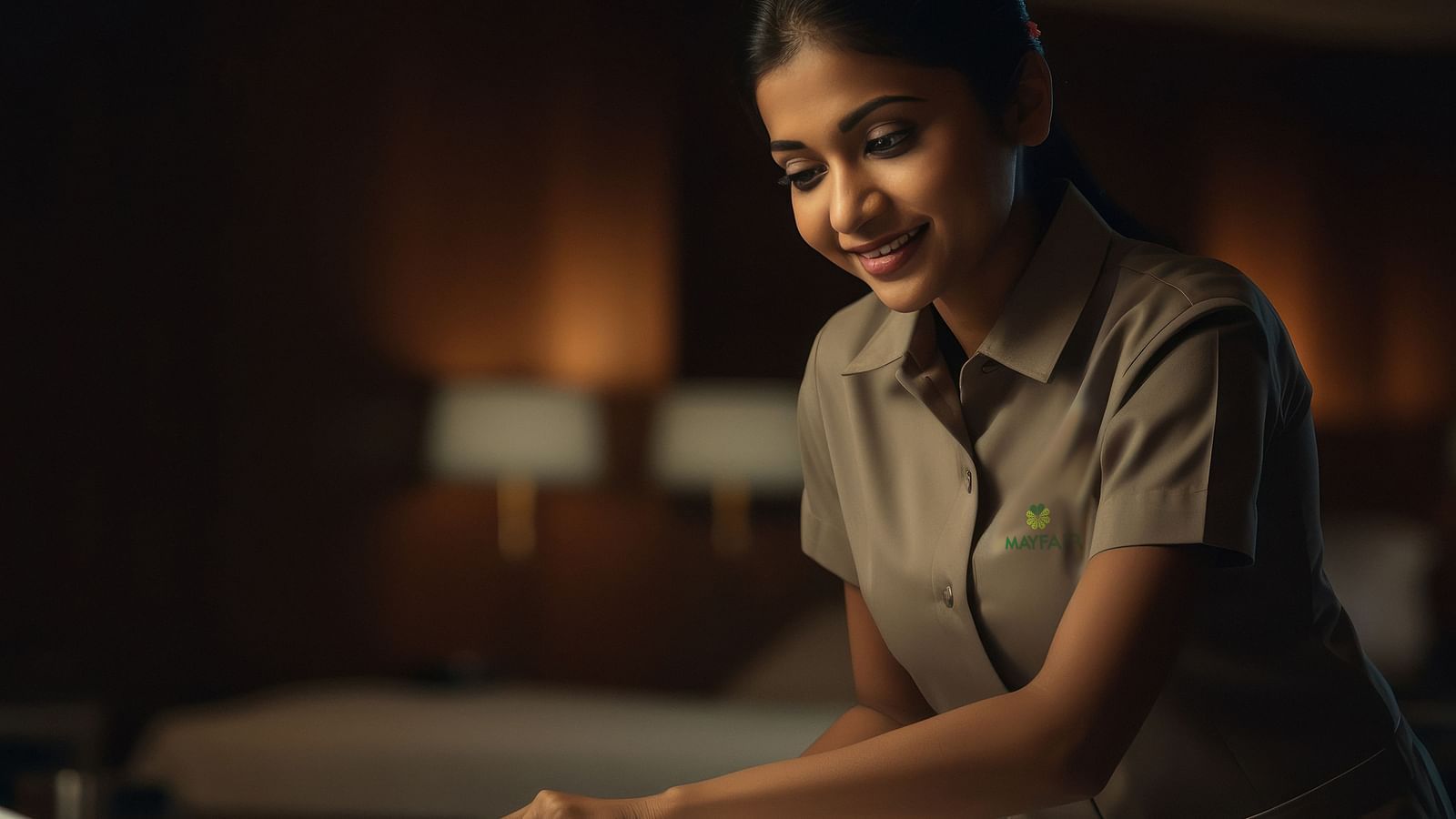 An image of a housekeeping staff member at Mayfair Hotels and Resorts.