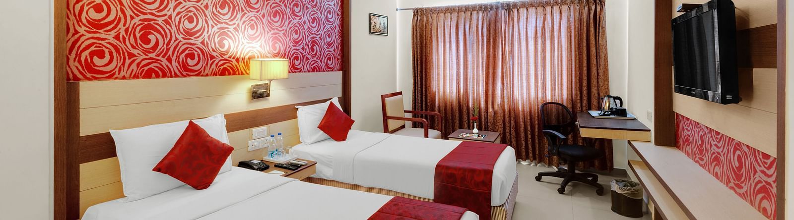 A Studio Suite with twin comfy bed, flat screen TV, study table in SRM Hotel Tuticorin, Hotel in Tuticorin 