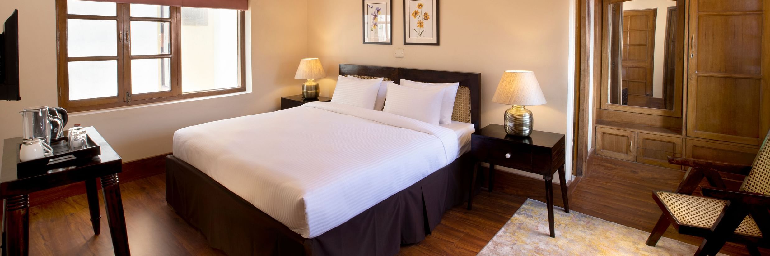 Deluxe Room features soft bedding and pleasant hues 3 - Lamrin Boutique Cottages Rishikesh