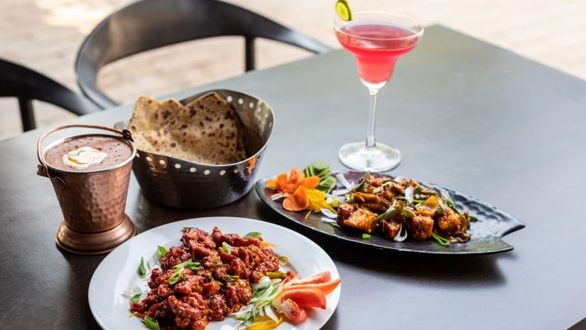 Food served at our Restaurant in Mandrem 