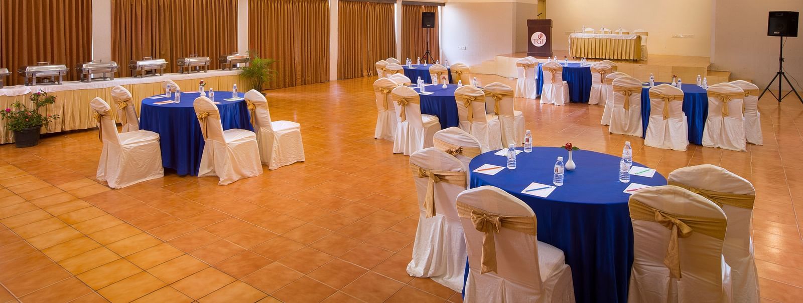 Seating arrangement in the banquet hall at TGI Star Holiday Resort