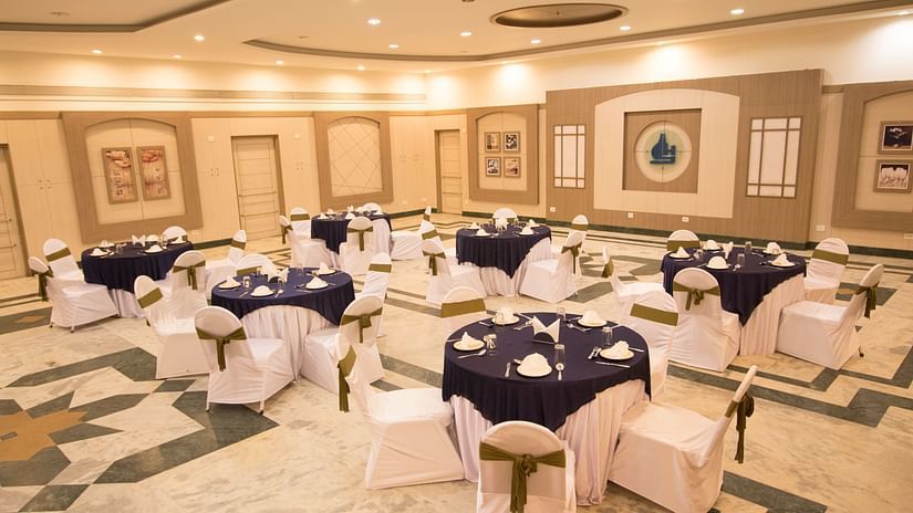 Seating arrangements inside the Banquet hall - VITS shalimar, Ankleshwar 