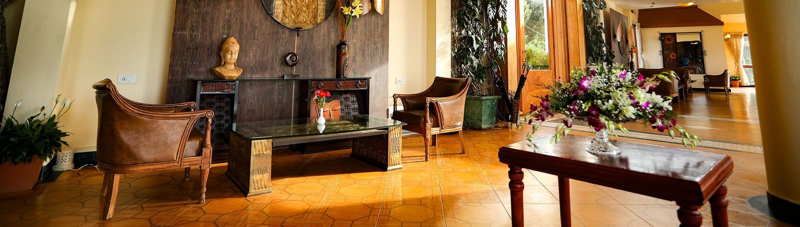 reception at La Montana By TGI, Ooty decked with a chair and a table